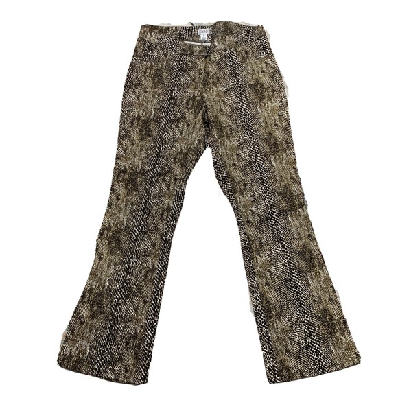 vintage made in USA Cache Wide leg 3/4 short Pants Size 4 Snakeskin Print Y2k - Picture 1 of 14